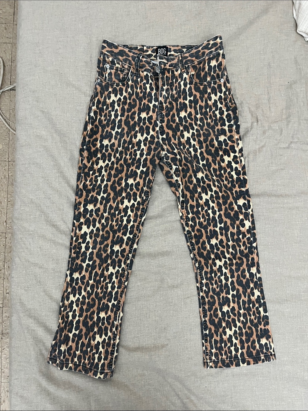 BDG Leopard-Print High-Rise Jeans in Brown and Black